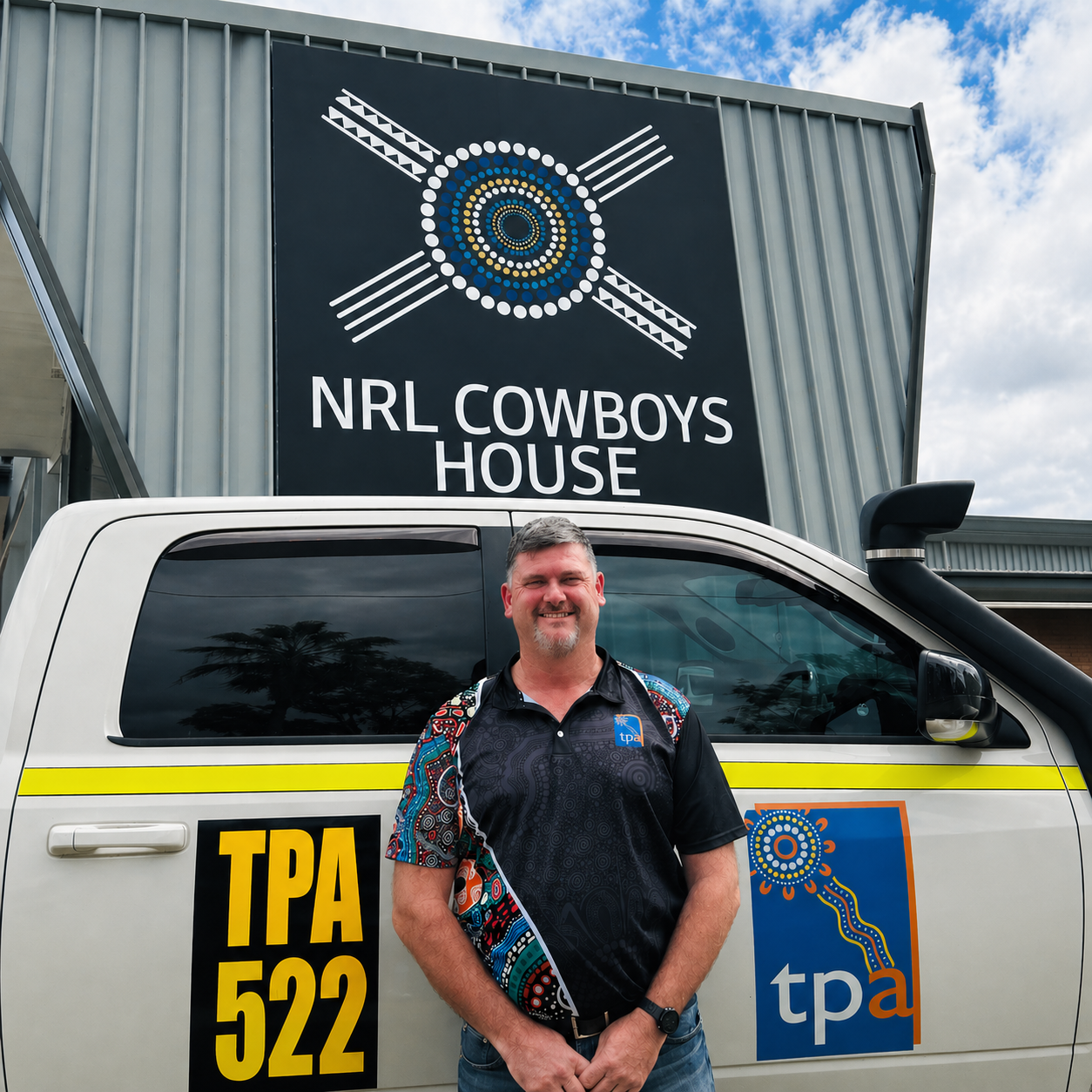 John Reeves at NRL Cowboys House